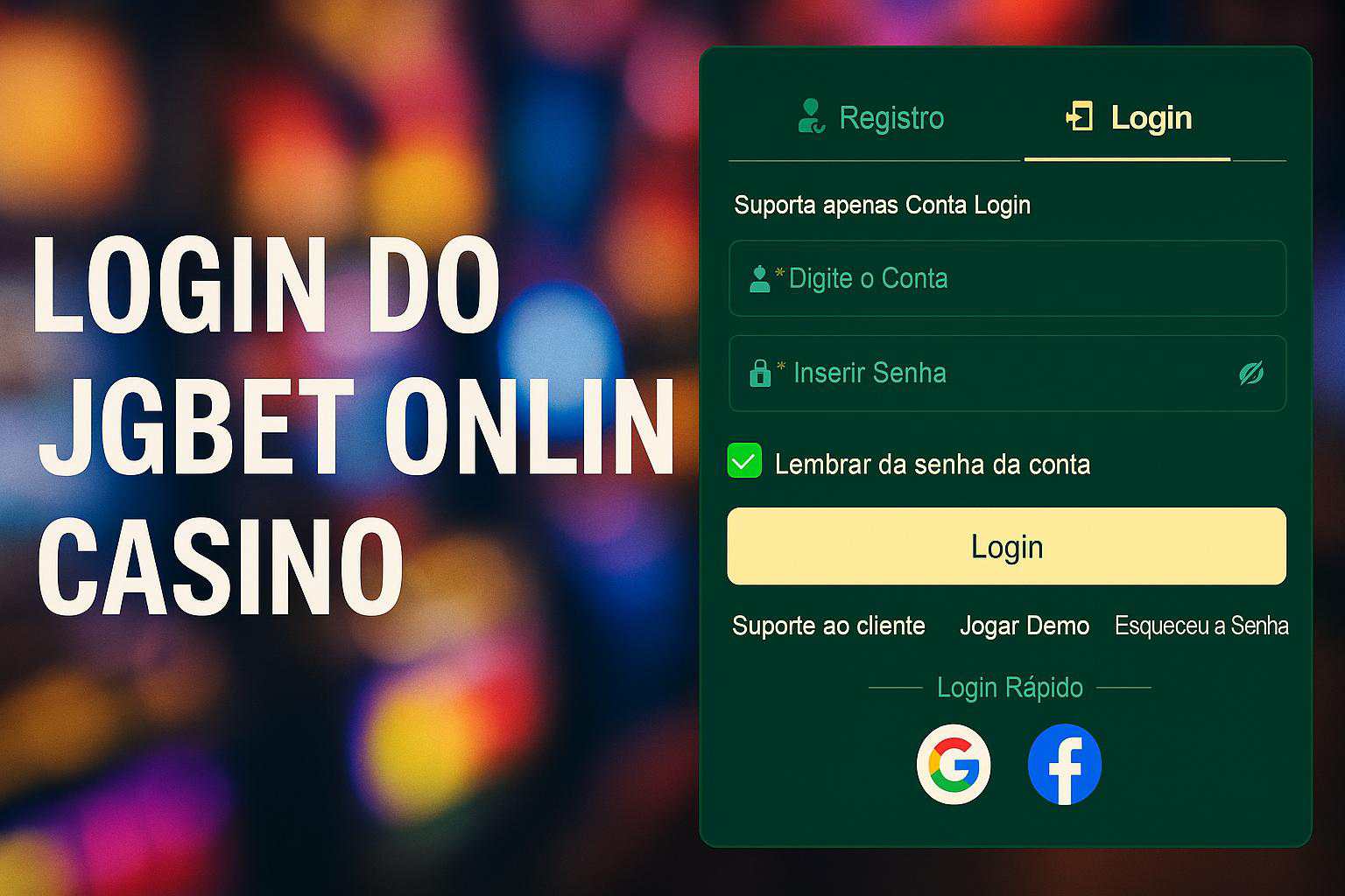 Login no Cassino JGBET