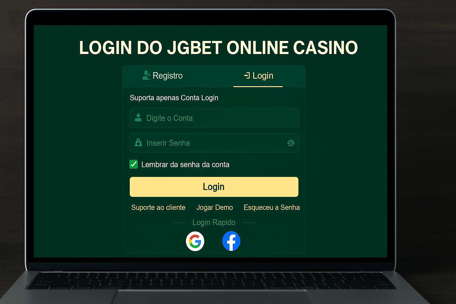 Não Perca tempo, o rRgistro na site JGBET
